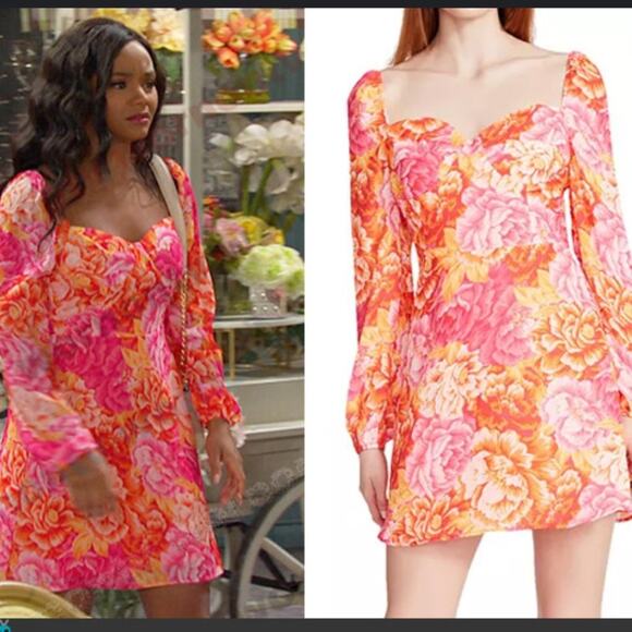 NWOT Steve Madden Women's Nicole Printed Sweetheart-Neck Mini Dress – Sz 8 - Picture 1 of 8
